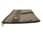 Gucci GG Supreme Clutch Brown Beige