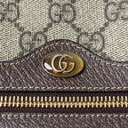 Gucci GG Supreme Clutch Brown Beige
