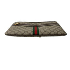 Gucci GG Supreme Clutch Brown Beige