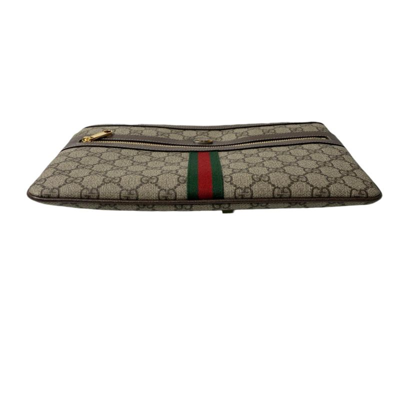 Gucci GG Supreme Clutch Brown Beige