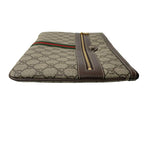 Gucci GG Supreme Clutch Brown Beige