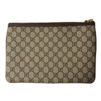 Gucci GG Supreme Clutch Brown Beige