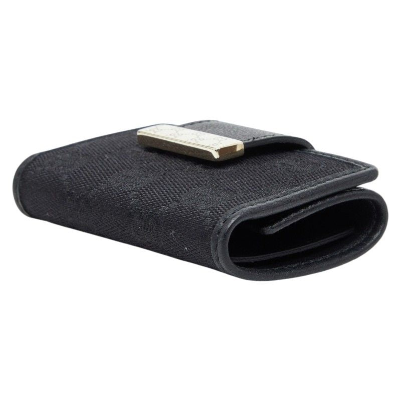 Gucci GG Canvas Key Case 6 Rows Black Key Holder