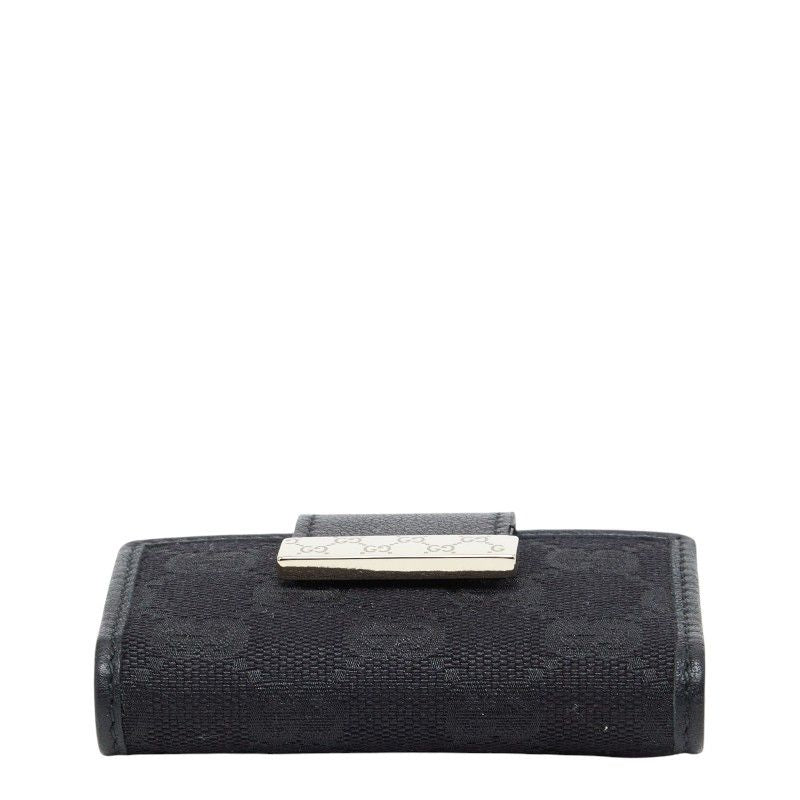 Gucci GG Canvas Key Case 6 Rows Black Key Holder