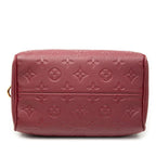 Louis Vuitton Monogram Empreinte Speedy Bandouliere 20 Wine Red Gold Handbag Wine Bold
