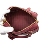 Louis Vuitton Monogram Empreinte Speedy Bandouliere 20 Wine Red Gold Handbag Wine Bold