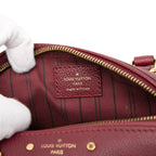 Louis Vuitton Monogram Empreinte Speedy Bandouliere 20 Wine Red Gold Handbag Wine Bold
