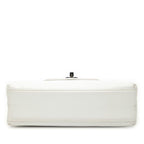 Chanel CC Logo White Leather Handbag