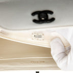 Chanel CC Logo White Leather Handbag