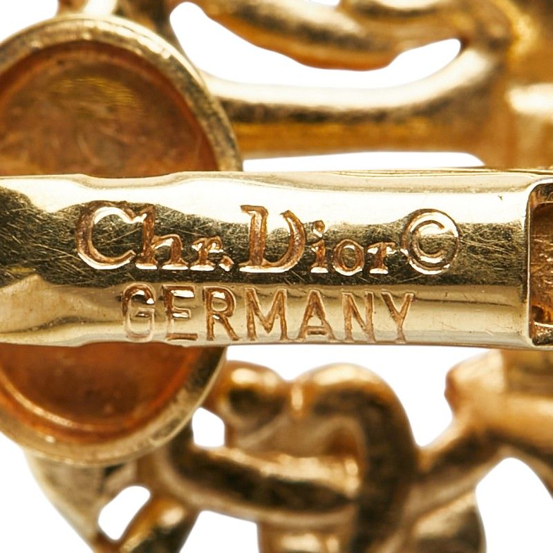 Dior Logo Earrings Gold Plated