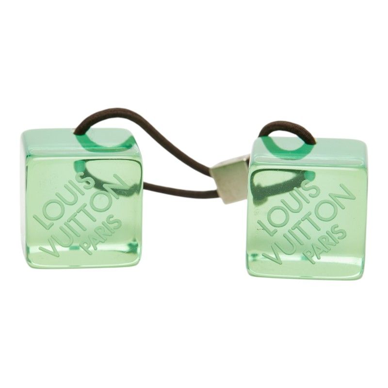 Louis Vuitton Hair Tie Cube Green Plastic