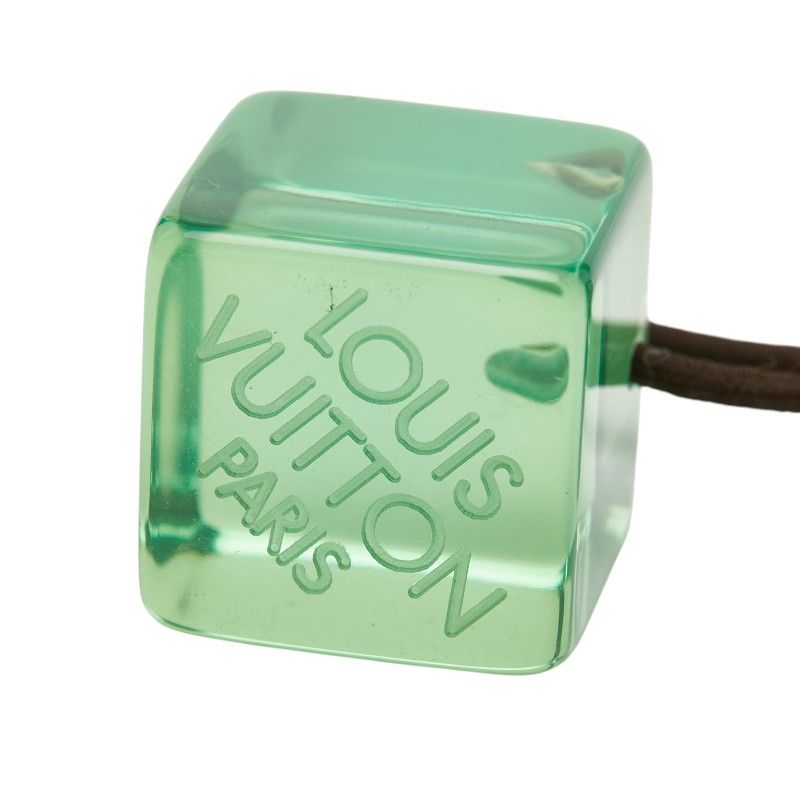 Louis Vuitton Hair Tie Cube Green Plastic
