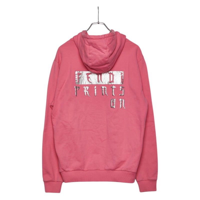 Fendi Nicky Minaj Print Hoodie Pink Cotton