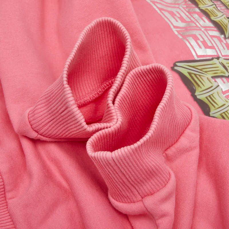 Fendi Nicky Minaj Print Hoodie Pink Cotton