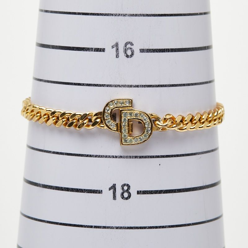 Dior CD Logo Chain Bracelet Gold Plated