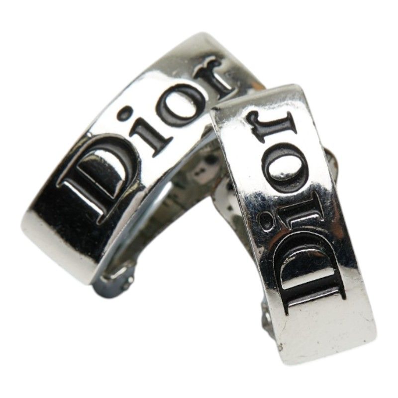 Dior Logo Earrings Silver Plated