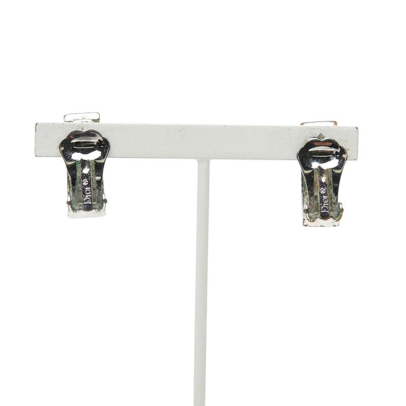 Dior Logo Earrings Silver Plated