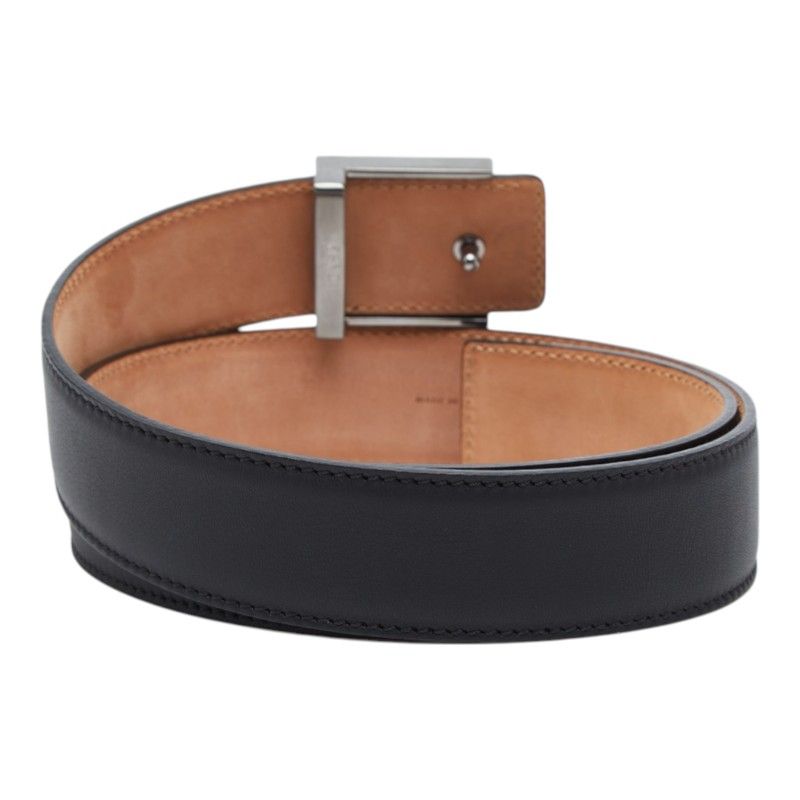 Fendi FF Logo Belt 30 Black Leather