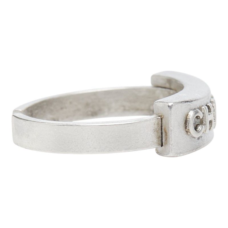 Chanel Logo Silver Metal Ring