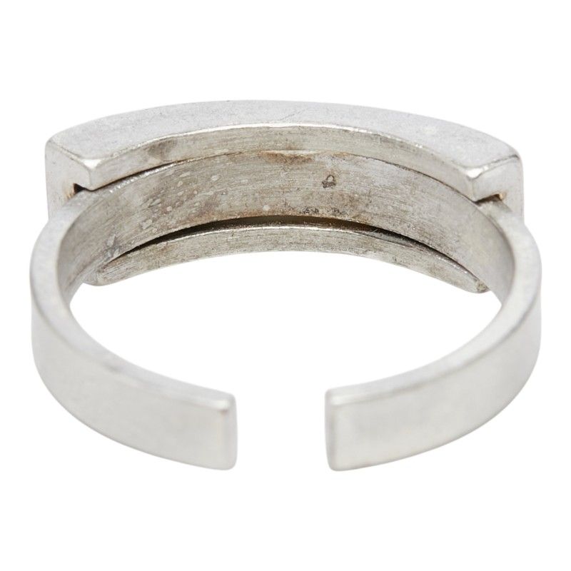 Chanel Logo Silver Metal Ring