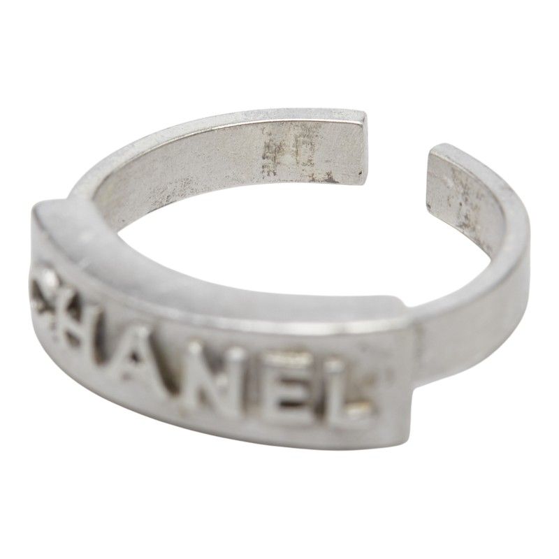 Chanel Logo Silver Metal Ring