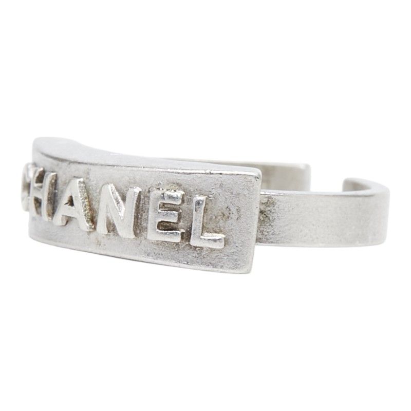 Chanel Logo Silver Metal Ring