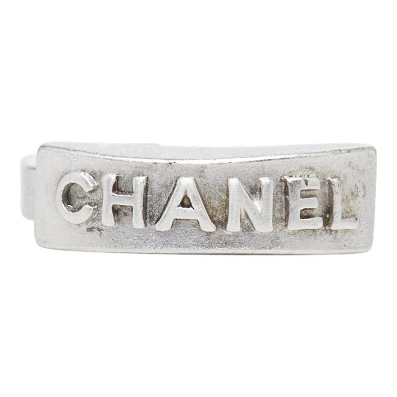 Chanel Logo Silver Metal Ring