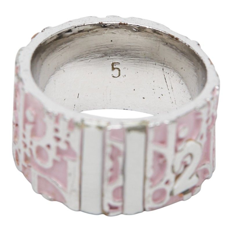Dior Trotter Ring Silver Pink Metal