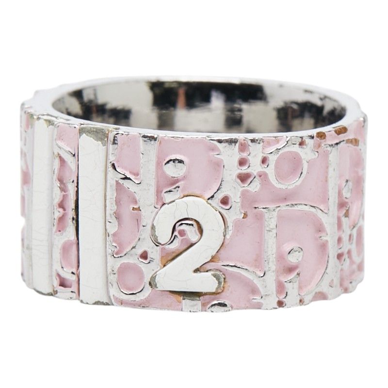 Dior Trotter Ring Silver Pink Metal