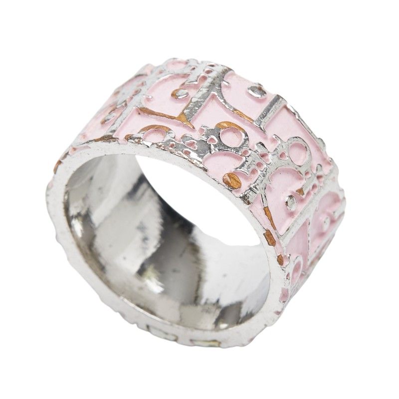 Dior Trotter Ring Silver Pink Metal