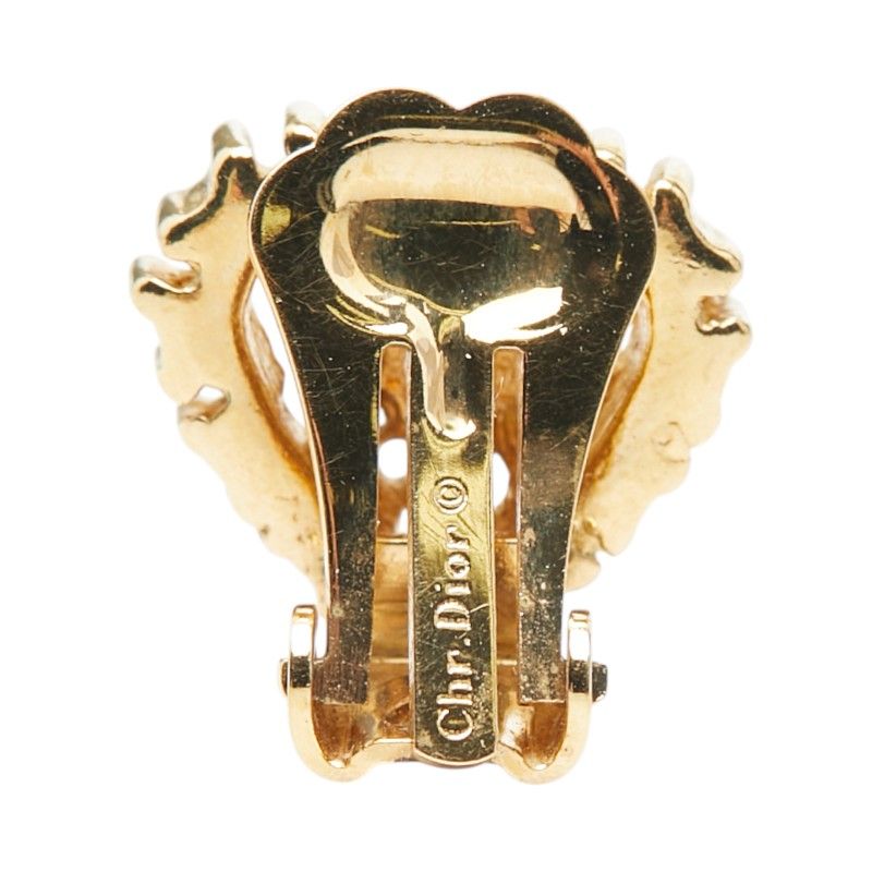 Dior Logo Heart Motif Gold Plated Ring