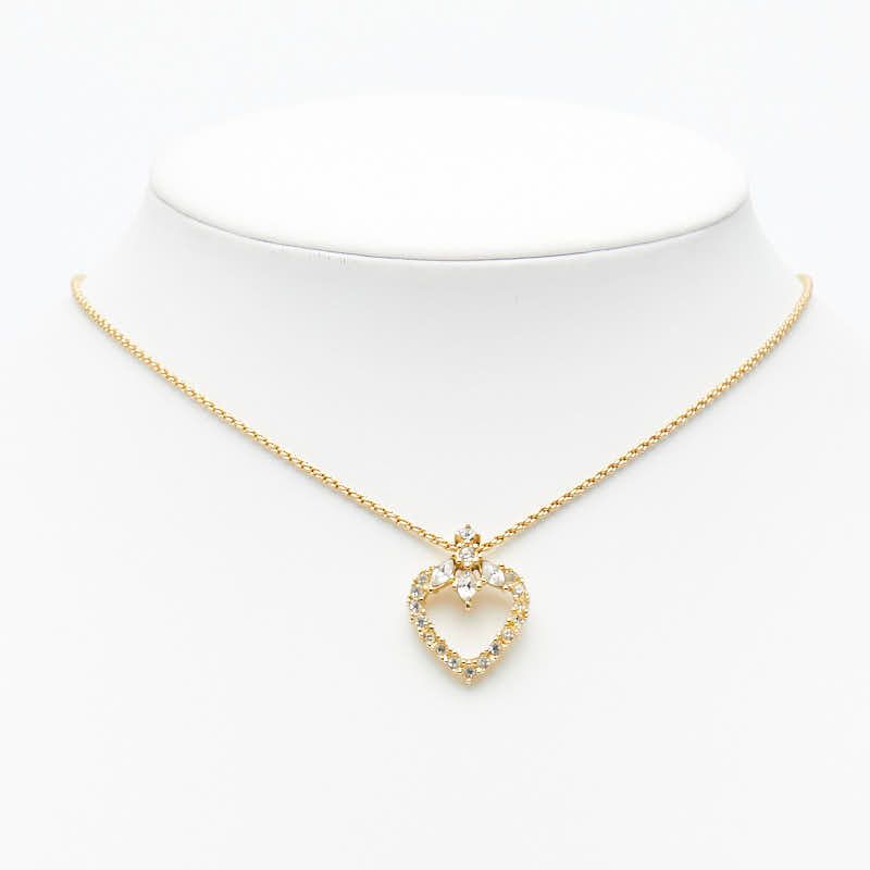 Dior Heart Motif Gold Plated Necklace