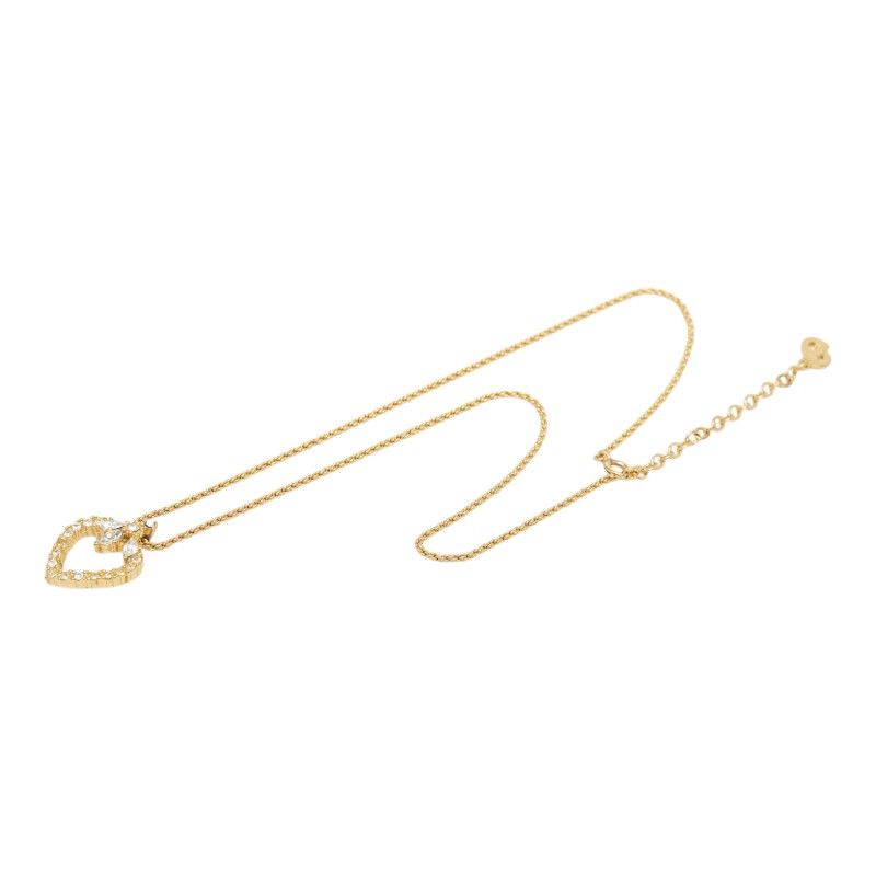 Dior Heart Motif Gold Plated Necklace