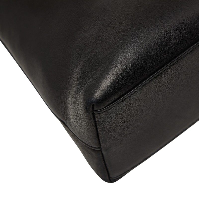 Chanel Tote Shoulder Bag Black Lambskin