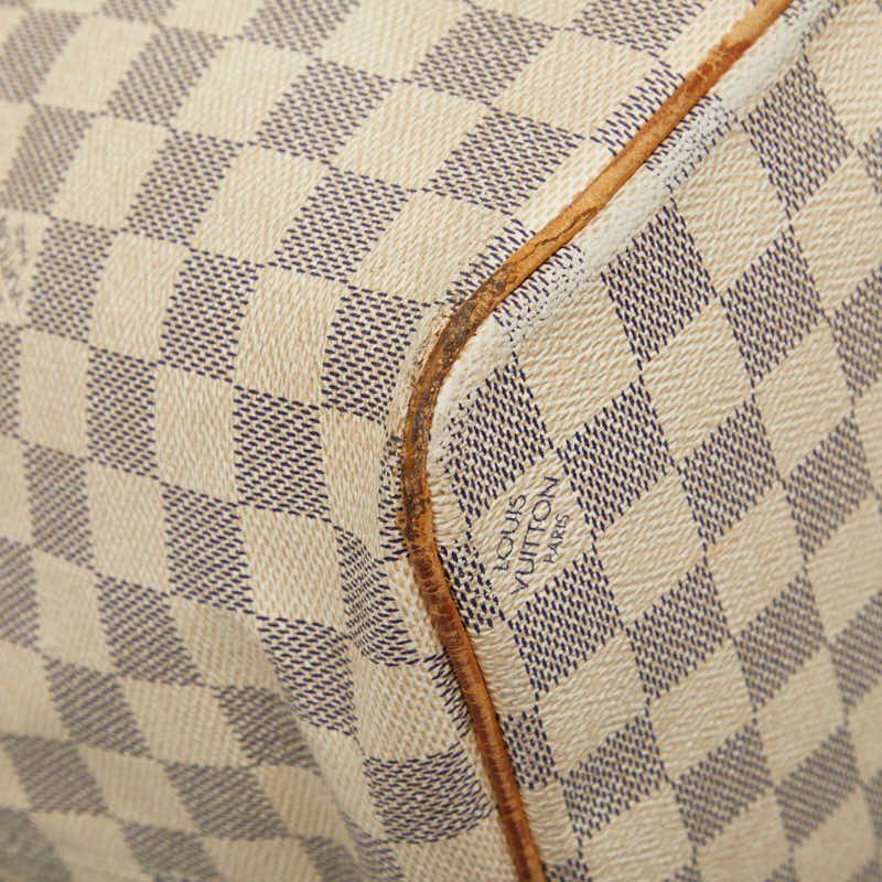 Louis Vuitton Damier Azur Saleya GM White Leather Tote