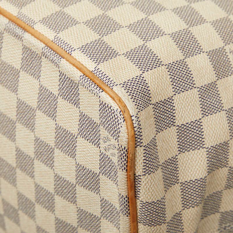 Louis Vuitton Damier Azur Saleya GM White Leather Tote