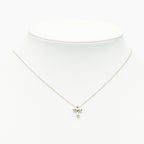 Tiffany & Co Elsa Peretti Small Cross Pendant Necklace Silver Platinum