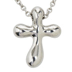 Tiffany & Co Elsa Peretti Small Cross Pendant Necklace Silver Platinum