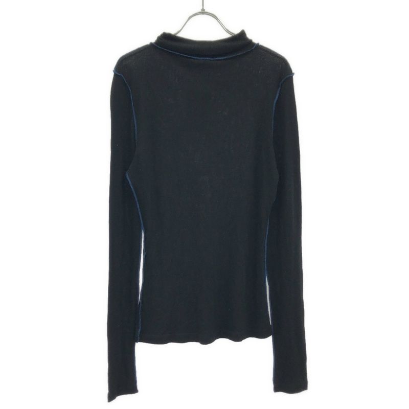 Loewe High Neck Rib Knit Sweater Black