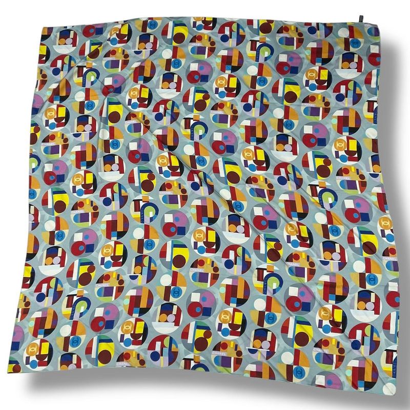 Chanel Super Large Scarf Multicolor CC Logo