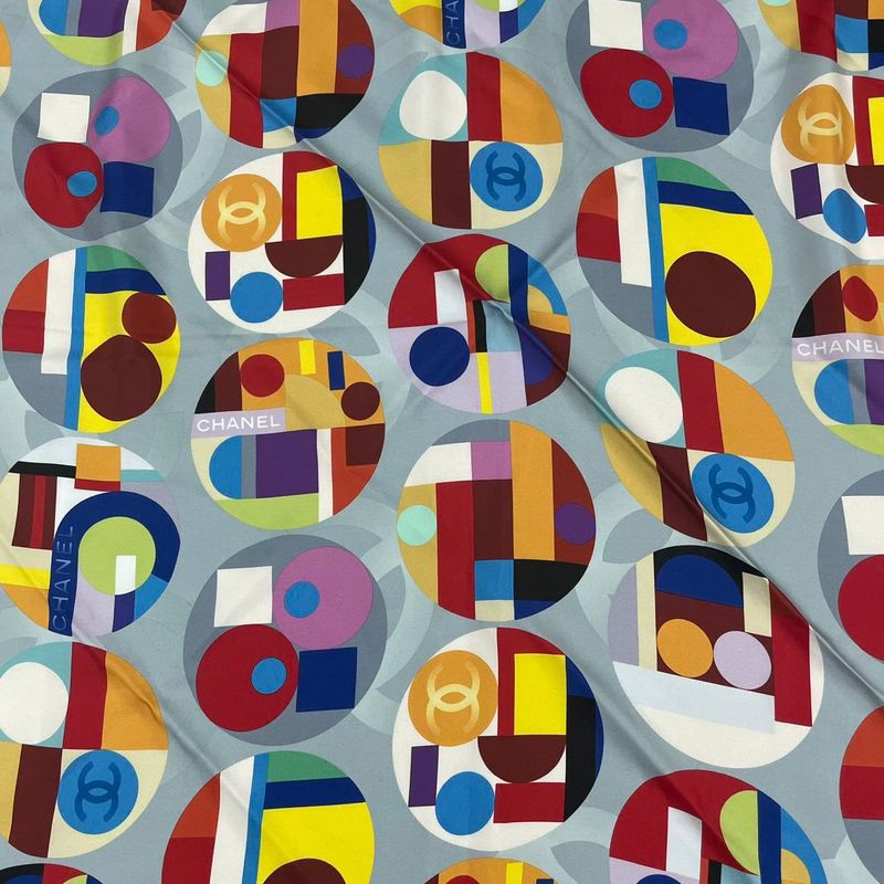 Chanel Super Large Scarf Multicolor CC Logo
