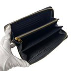 Louis Vuitton Monogram Empreinte Bicolor Zippy Wallet Black Beige
