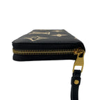 Louis Vuitton Monogram Empreinte Bicolor Zippy Wallet Black Beige