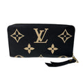 Louis Vuitton Monogram Empreinte Bicolor Zippy Wallet Black Beige