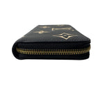 Louis Vuitton Monogram Empreinte Bicolor Zippy Wallet Black Beige