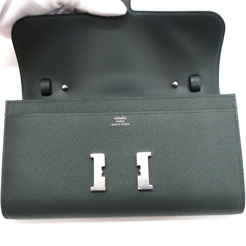 Hermes Constance Wallet to Go Epsom Vert