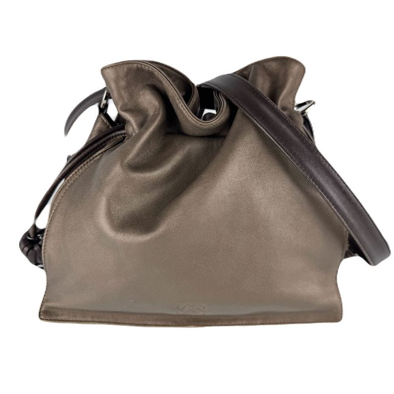 Loewe Shoulder Bag Flamenco Metallic Brown