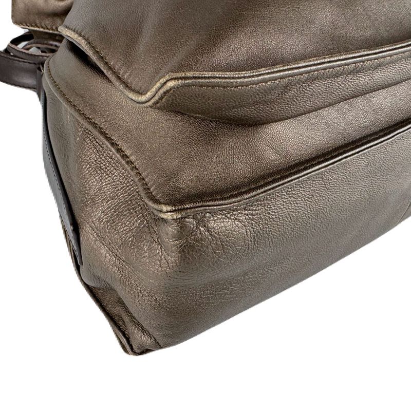 Loewe Shoulder Bag Flamenco Metallic Brown