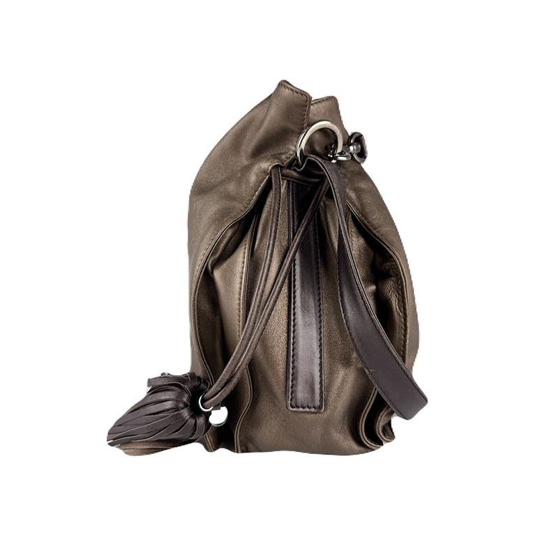Loewe Shoulder Bag Flamenco Metallic Brown