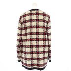 Gucci Coat Tweed GG Button Middle Length Check 38 White